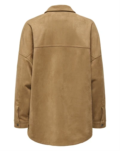 Only - ONLJanine - Stina Faux Suede Jakke - Toasted Coconut